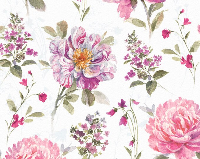 Blush Garden Repeating Stripe Cotton Fabric Lisa Audit Wilmington