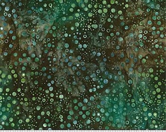 POP Dots HALF YARD Forest Multi 81900-78 Banyan Batiks / Northcott 100% Cotton Batik Fabric