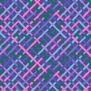 Mad Plaid HALF YARD Plum  BM037.PLUM by Kaffe Fassett / FreeSpirit 100% Cotton Quilting Fabric