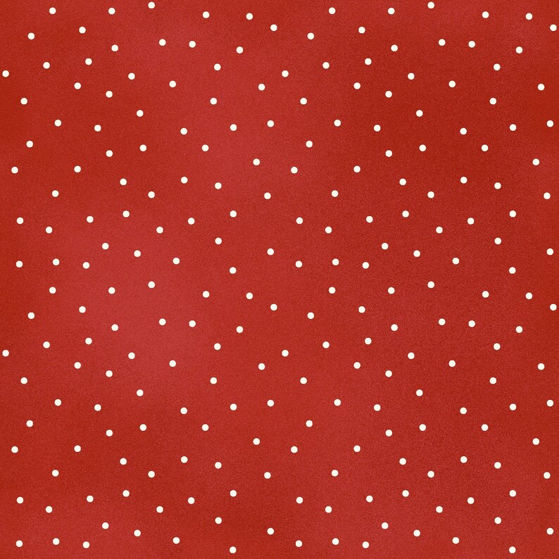 Cherry Red 8119-R5 by Maywood Studio 100/% Cotton Fabric Yardage Scattered Dots
