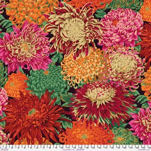 Japanese Chrysanthemum HALF YARD Red PJ041.RED Philip Jacobs / Kaffe Fassett 100% Cotton Quilting Fabric