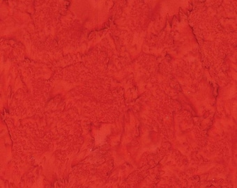 Hoffman Batiks HALF YARD Cherry Red 1895-403 Bali Hand Dyed 100% Cotton Batik Fabric