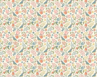 Wildwood Dwelling HALF YARD Quail Hollow Yellow WW25103 Poppie Cotton 100% Cotton Fabric - cut continuous