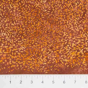 Ketan HALF YARD Chestnut  Orange Batik 81000-377 by Banyan Batiks 100% Cotton Batik Fabric