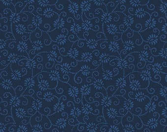 NAVY TINY small PRINT DRAPERY/QUILTING FABRIC cotton 