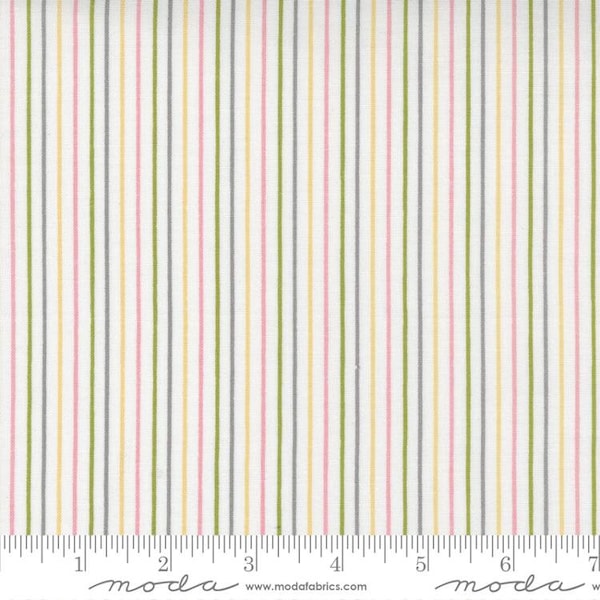 Tela de patchwork 100% algodón Renew Stripe, medio metro, Rainbow 55563-15 de Sweetwater para Moda.