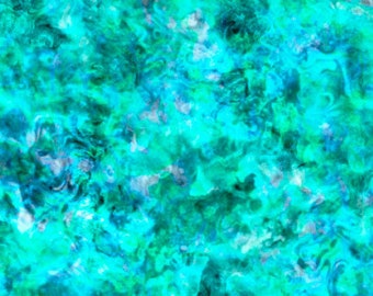 Oceana Prism HALF YARD Turquoise 27106-Q by QT Fabrics 100% Cotton Fabric - cut continuous