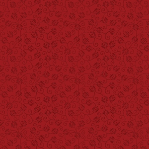 Dancing Buds Red on Red 39087-333 by Wilmington Prints 100% Cotton Fabric by the HALF YARD