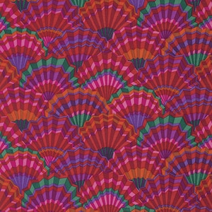 Paper Fans HALF YARD Red GP143.REDXX Kaffe Fassett 100% Cotton Quilting Fabric
