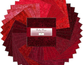 Charm Pack - Ruby Days 507-3-507 by Wilmington Prints 100% Cotton