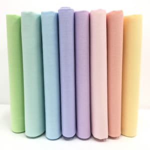 Pastel Solid FABRIC BUNDLE Moda - 100% Cotton Quilt Shop Quality - Eight Fabrics - Free Shipping - Ready to Ship