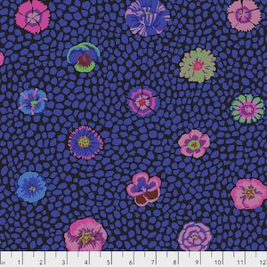 Guinea Flower HALF YARD Black GP059.BLACK Kaffe Fassett / FreeSpirit Fabrics 100% Cotton Quilting Fabric