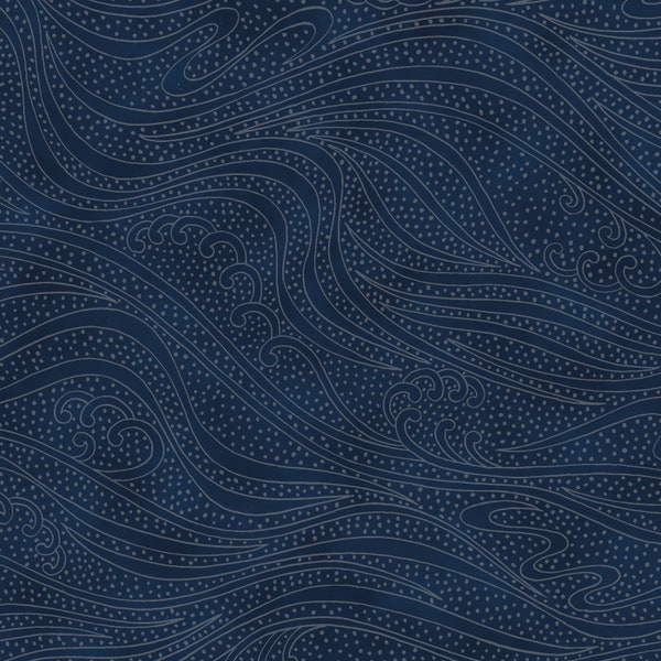 Color Movement - Lapis Dark Blue 1MV-13 by In The Beginning 100% Cotton Quilting Fabric