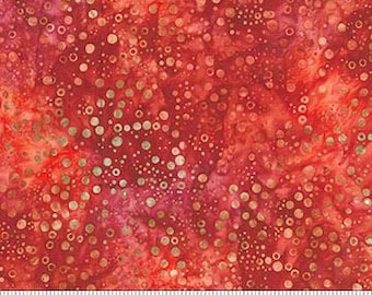 POP Dots HALF YARD Red 81900-24 by Banyan Batiks / Northcott 100% Cotton Batik Fabric