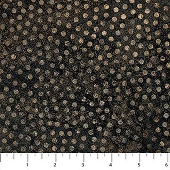 Stonehenge Retro Vibes HALF YARD Dotty Black / Slate 27745-99 Northcott 100% Cotton Quilting Fabric - cut continuous