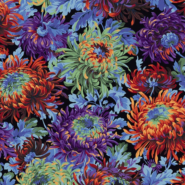 Kaffe Fassett Shaggy Black PJ072.BLACK by Philip Jacobs / FreeSpirit 100% Cotton Quilting Fabric