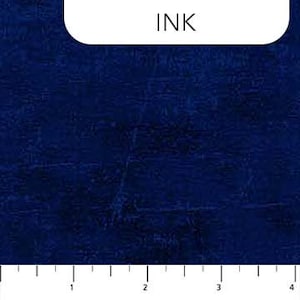 Canvas - HALF YARD Ink Blue  9030-480 by Northcott 100% Cotton Quilting Fabric