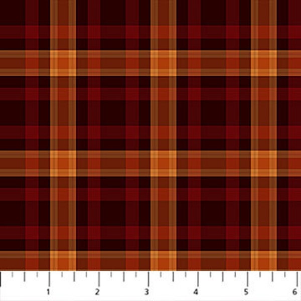 Autumn Afternoon Plaid Brown Multi 24712-36 by Northcott 100% Cotton Fabric Yardage
