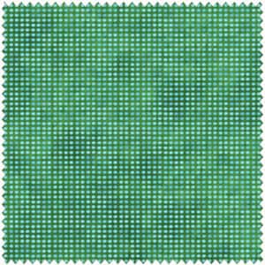 May include: Green fabric with a subtle textured pattern. The fabric has a slightly iridescent sheen.