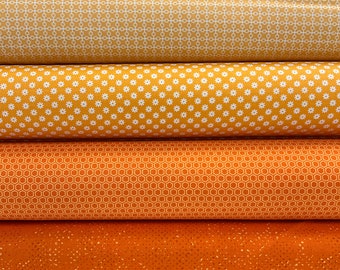 Color Pops Orange FABRIC BUNDLE - 100% Cotton Quilt Shop Quality - Six Fabrics Total