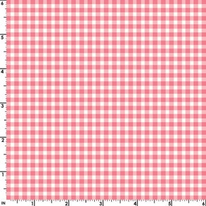 Checks Strawberry Ice Pink 610-P5 by Maywood Studio 100% Cotton Fabric Yardage image 2