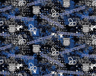 Corrections Officer Abstract Geo 1180-CO by Sykel Enterprises 100% Cotton Fabric Yardage
