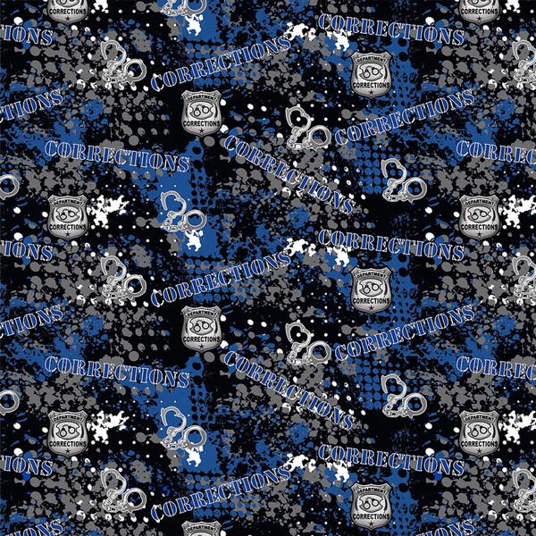 Corrections Officer Abstract Geo 1180-CO by Sykel Enterprises 100% Cotton Fabric Yardage