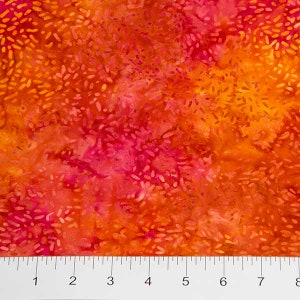 Ketan - HALF YARD Tropical Sunset Batik 81000-1013 by Banyan Batiks / Northcott 100% Cotton Batik Fabric Yardage