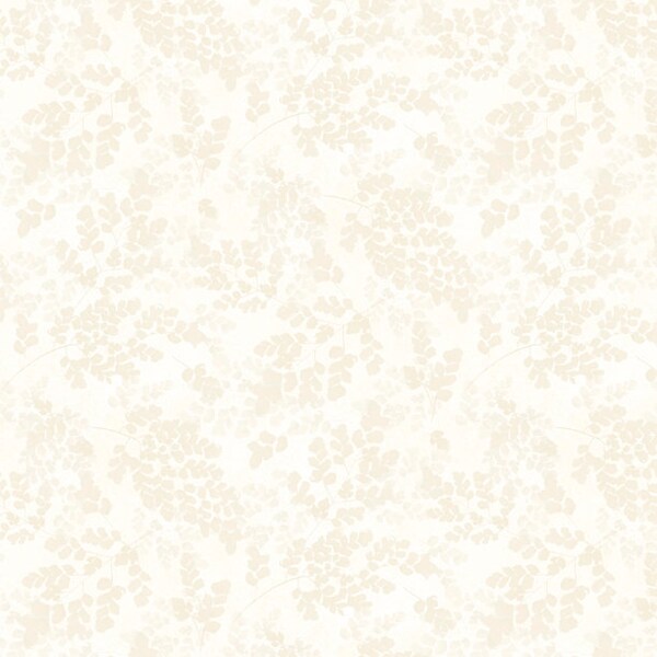 BOLT ENDS - Flower Study Maidenhair Fern Cream 96459-112 by Wilmington Prints 100% Cotton Fabric