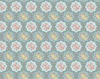 Wildwood Dwelling HALF YARD Quilty Patches Teal WW25107 Poppie Cotton 100% Cotton Quilting Fabric
