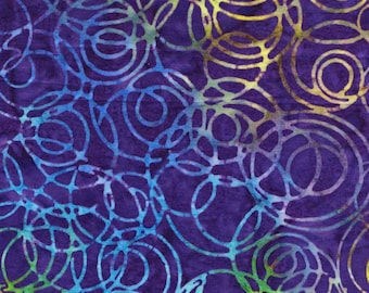 Gemstone Batik - Mardi Gras 8650-59 by Henry Glass Cotton Batik Fabric Yardage
