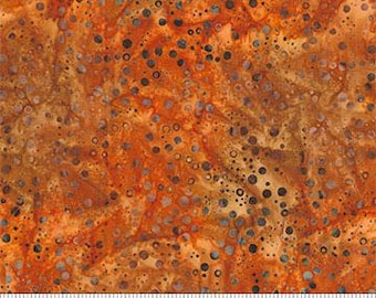 POP Dots HALF YARD Rust 81900-58 Banyan Batiks / Northcott 100% Cotton Batik Fabric
