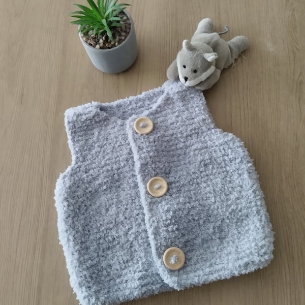 Gilet bébé débardeur bébé layette, cadeau maternité naissance