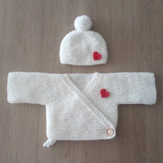 Ensemble Brassiere Bonnet Bebe Brassiere Laine Bebe Laine Etsy France