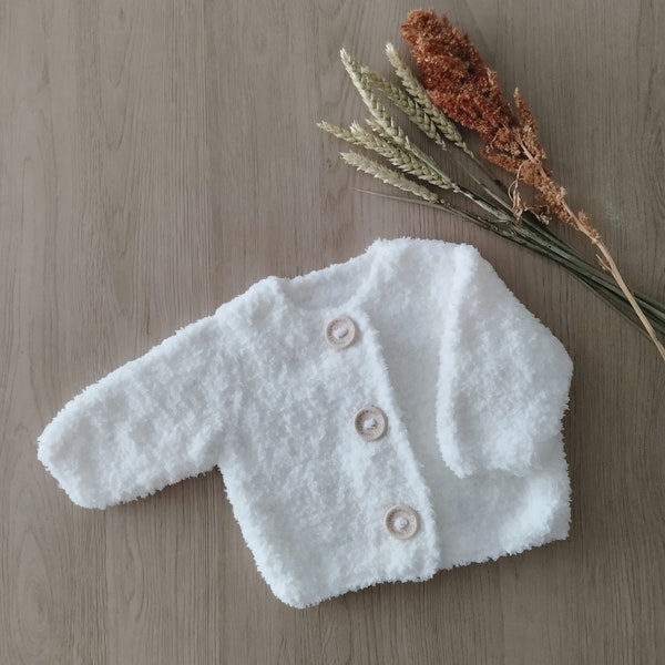 Gilet bébé , brassière bébé , veste layette , coffret naissance , veste prématuré ,