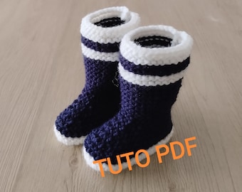 Baby booties tutorial in wool / baby booties pattern in wool / baby booties tutorial / baby booties pattern