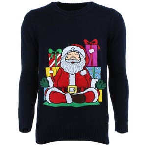 Yoga Santa Christmas Sweater  ** Premium quality ugly Christmas Sweaters by Funky Christmas Jumpers