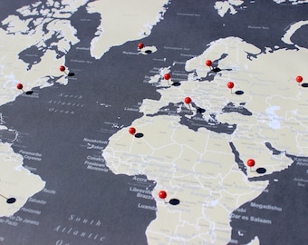 push pin map etsy