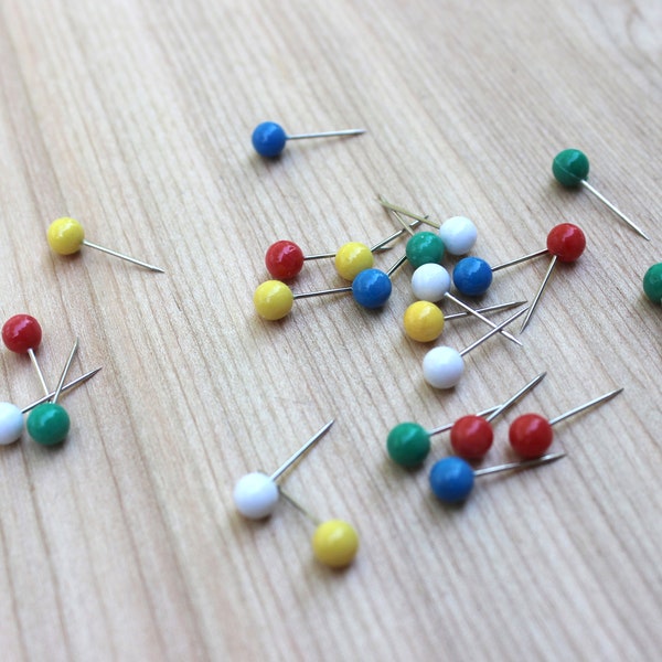 Set of Push Pins for Travel Map - World Map - USA Map