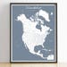 North America Push Pin Map print - Il 75x75.1173157476 Edud