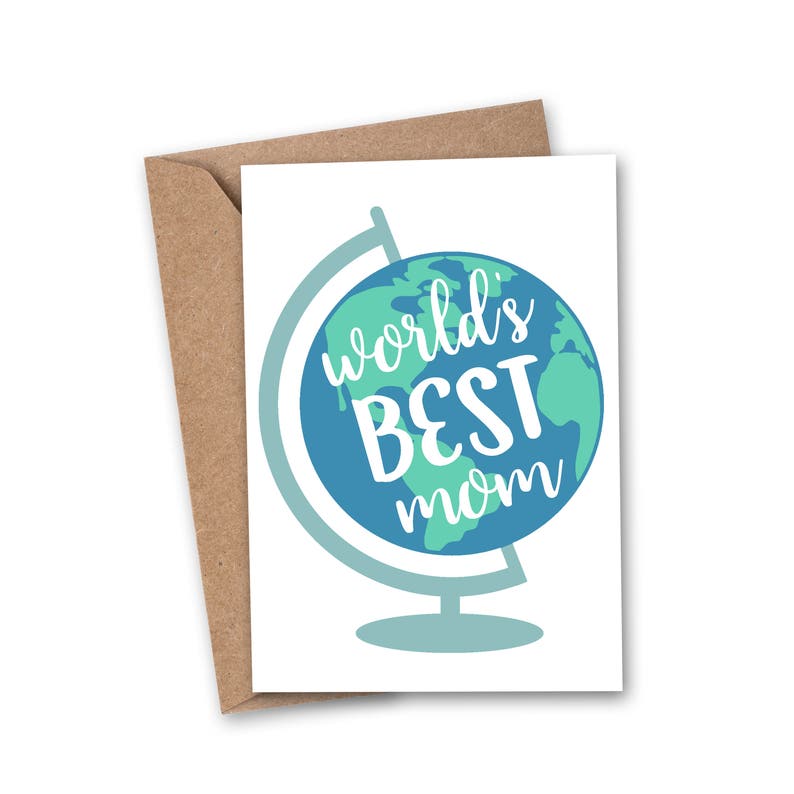 World's Best Mom Card Mothers Day Card Mom Birthday Etsy