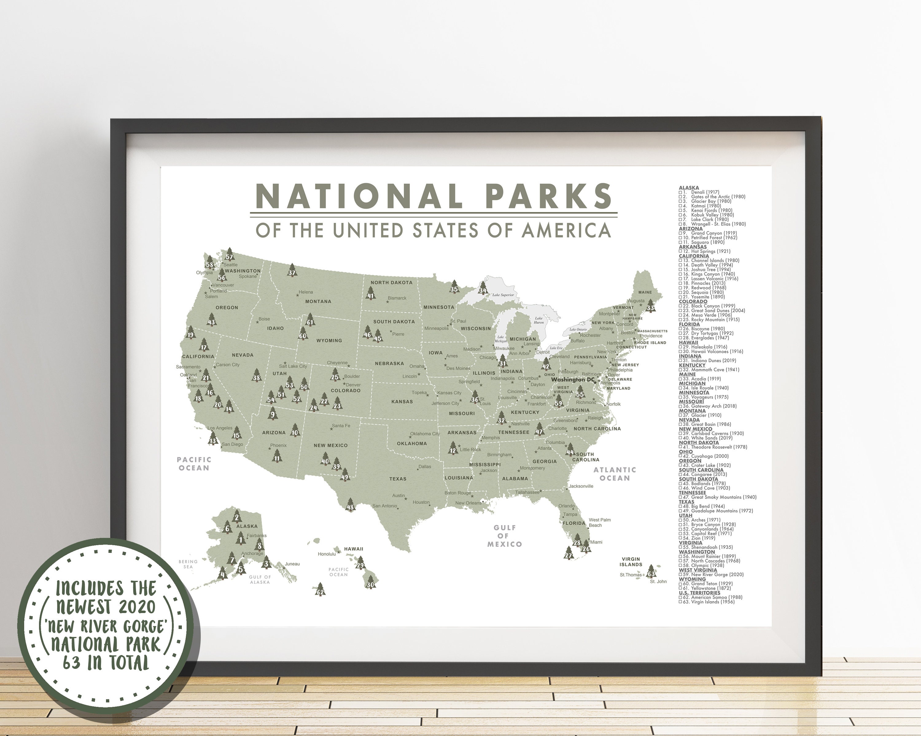 Les 63 parcs nationaux US