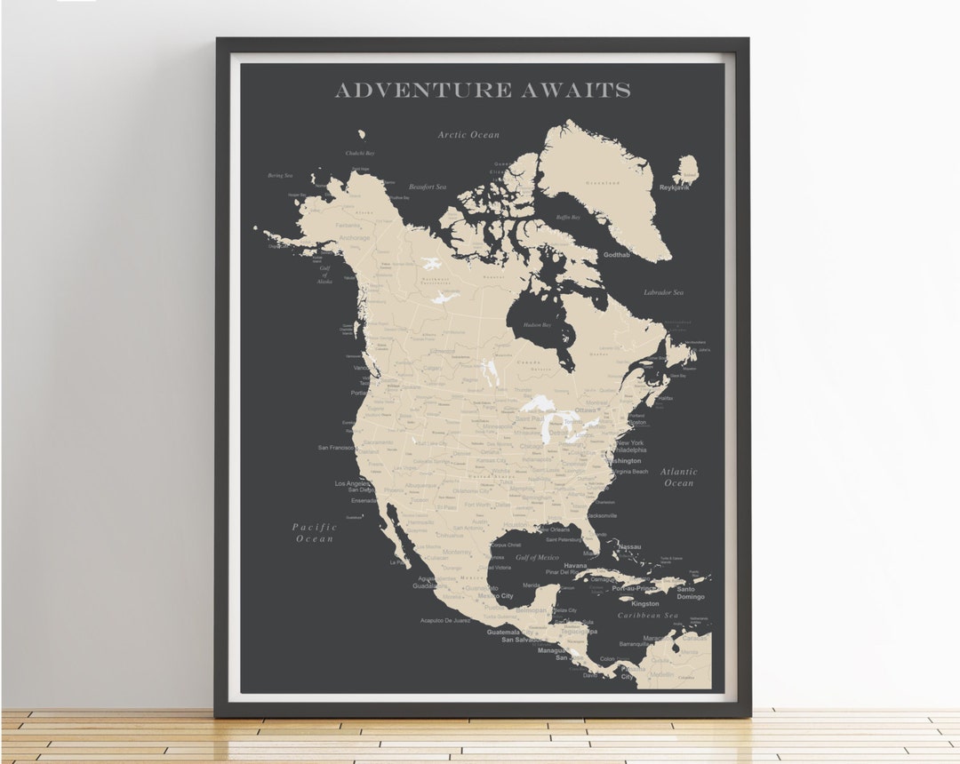 North America Push Pin Map print - Il 1080xN.1076923286 Dfv1