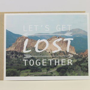 Vamos nos perder juntos - Cartão de viagem - Cartão de amor - Cartão com foto