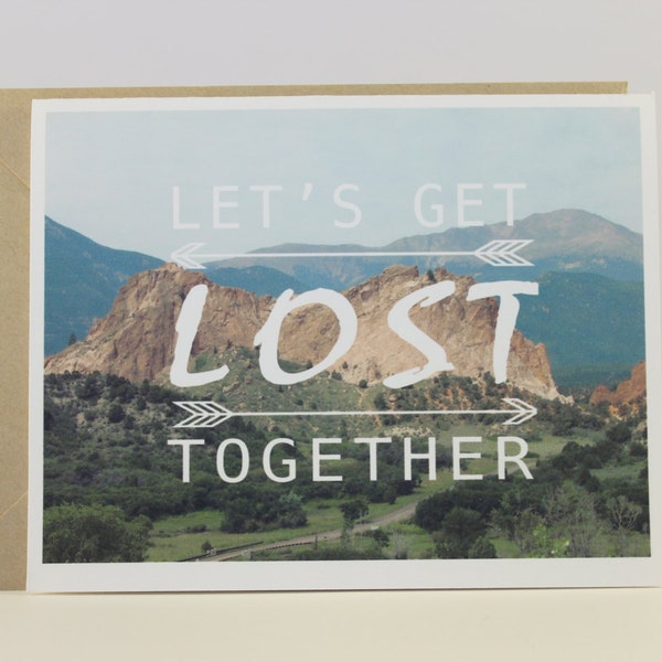 Let's Get Lost Together Greeting Card - Travel Card - Love Card - Photo Card