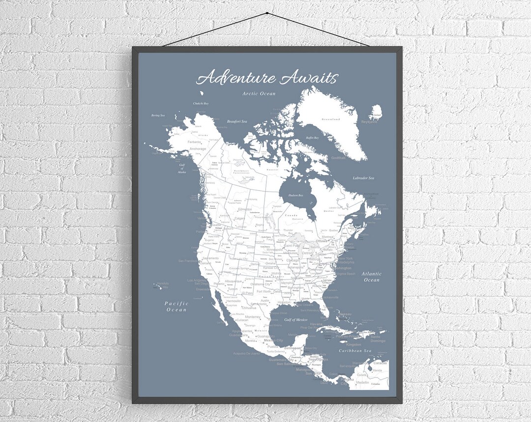 North America Push Pin Map print - Il 1080xN.1220376795 I2hh
