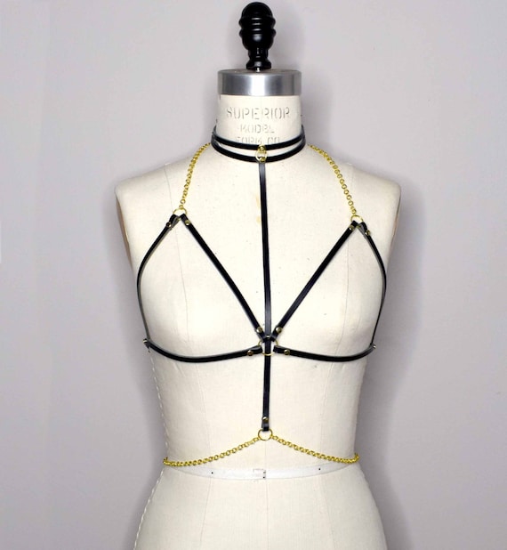 Chain harness hotsell bra