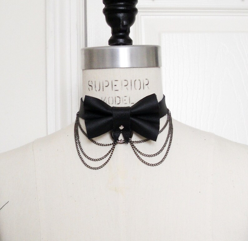 Leather Cute Bow Tie Princess Collars main image 1