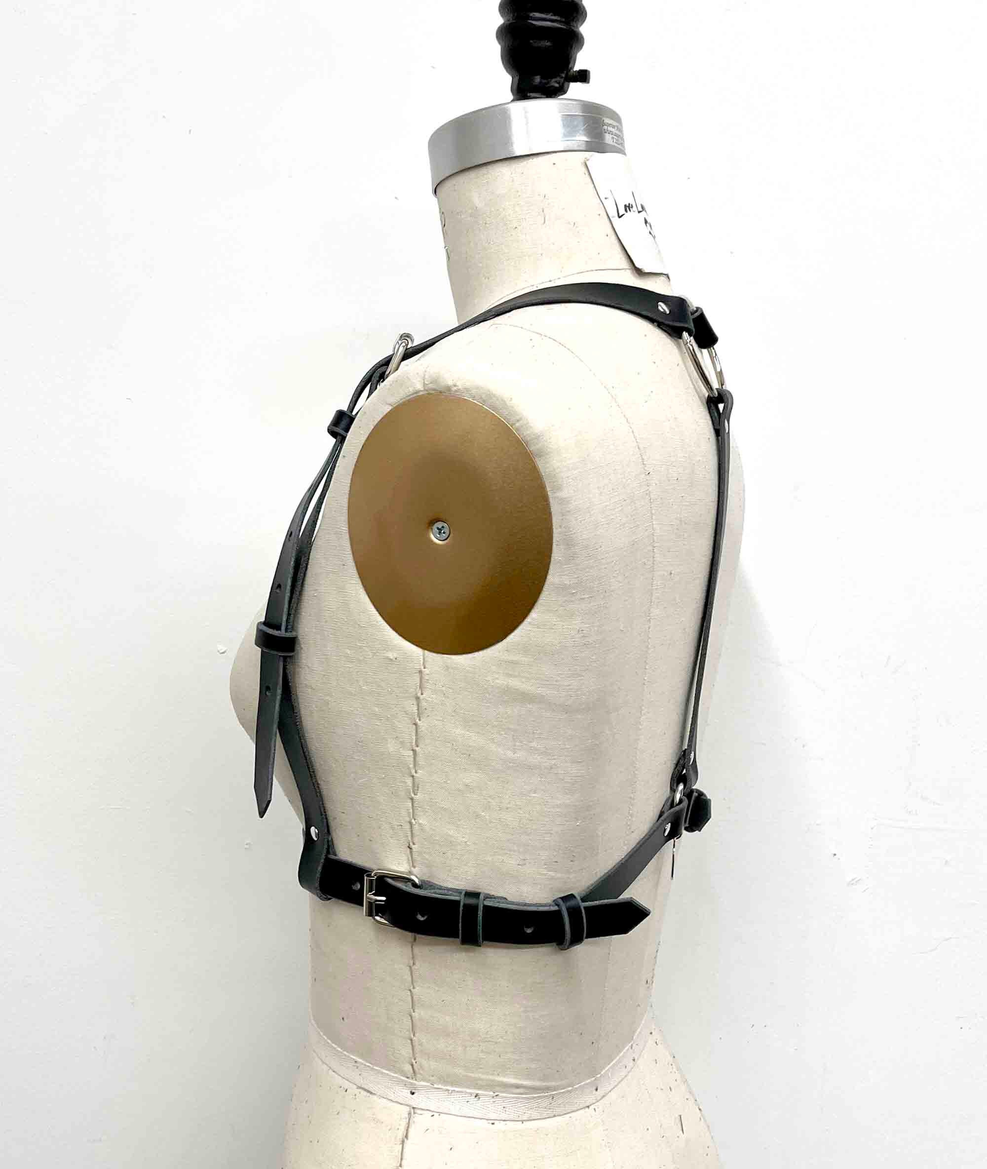 Women Leather Chest Harness Black Punk Body Chest Harness, Adjustable Buckle Wai Body Chest Harness for Women Fashion, Punk Rock Black  main image 2