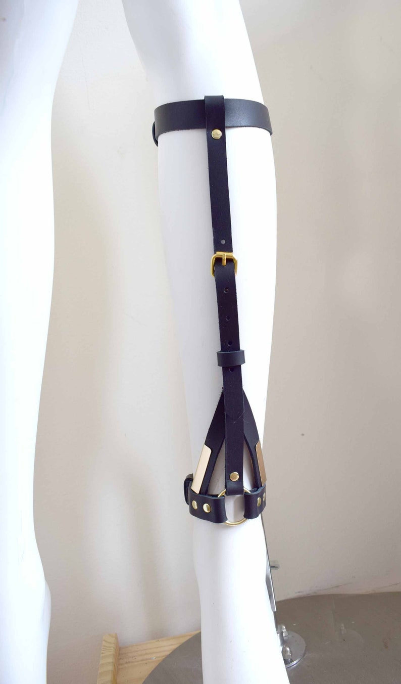 Hauteur Black Leather Leg Cuff Ankle Band Bondage Leather Etsy